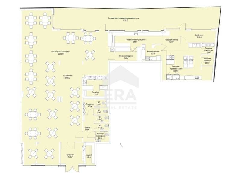 Ресторант в нова модерна сграда до метростанция Джеймс Баучер, кв. Лоз