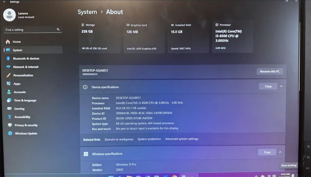 Vand Calculator ThinkCentre M920s