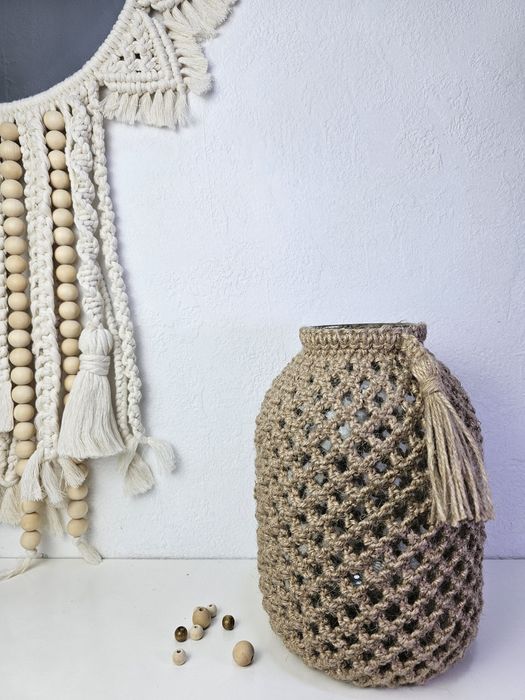 Ваза для цветов макраме