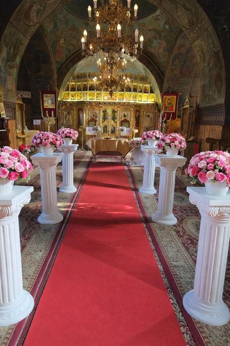 Decor flori - cristelniță  botez/ cununie