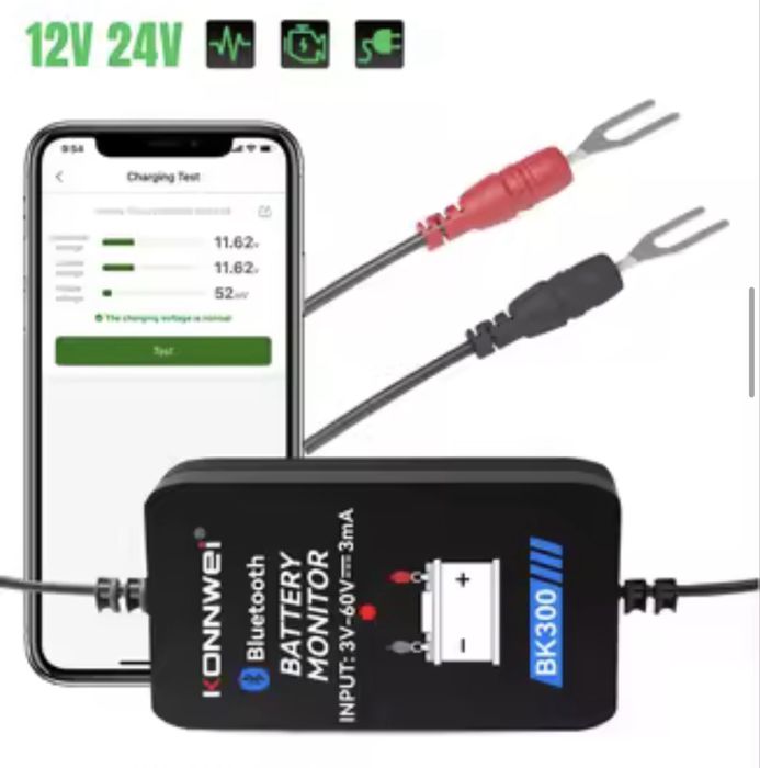 Monitor Tester Baterie Auto KONNWEI BK300 Wireless - 6V/12V/24V