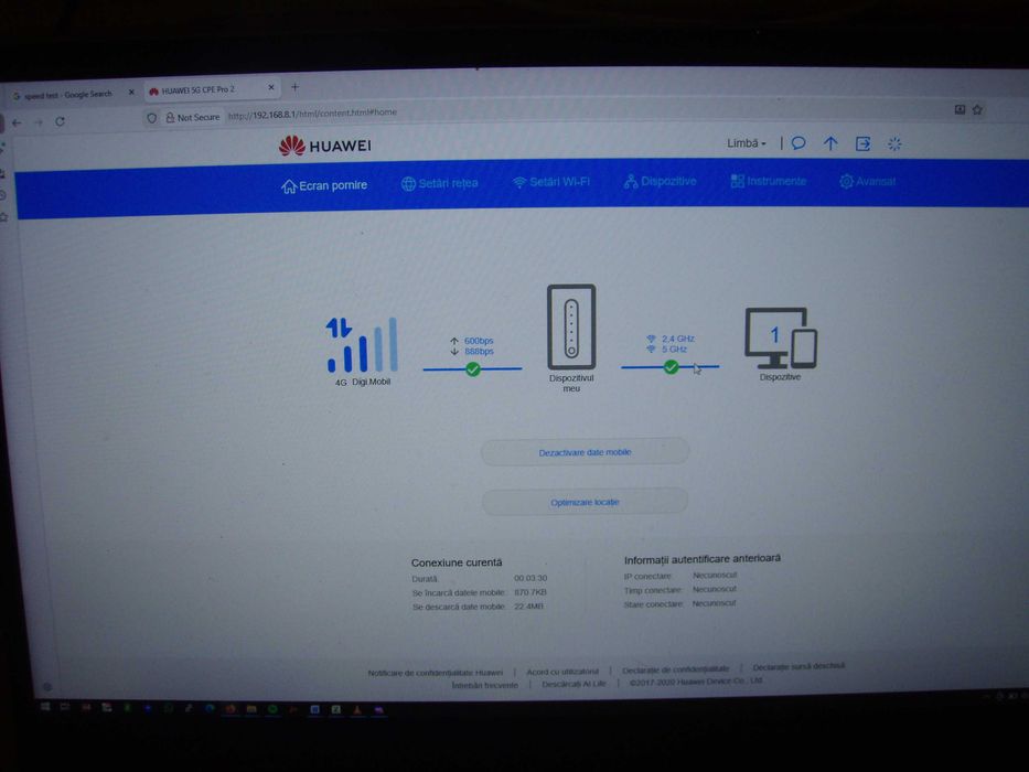 Router 5G Huawei H122-373, functional in orice retea