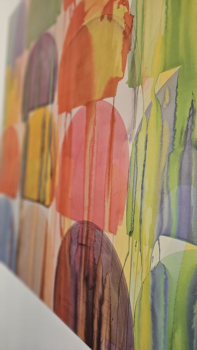 Tablou abstract colorat canva înrămat