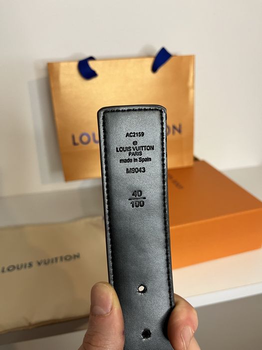 Curea Louis Vuitton Gold Logo Black Pattern