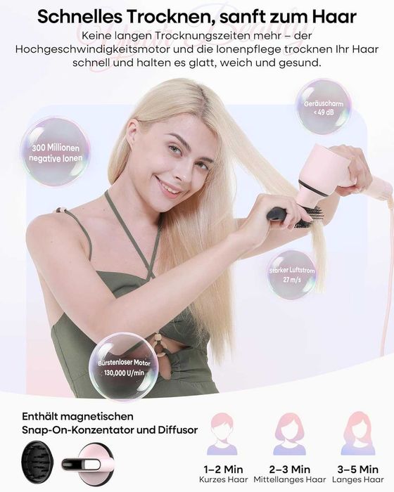 Мултифункционален стайлър за коса okaydeer 7 в 1 Розов (Нов)