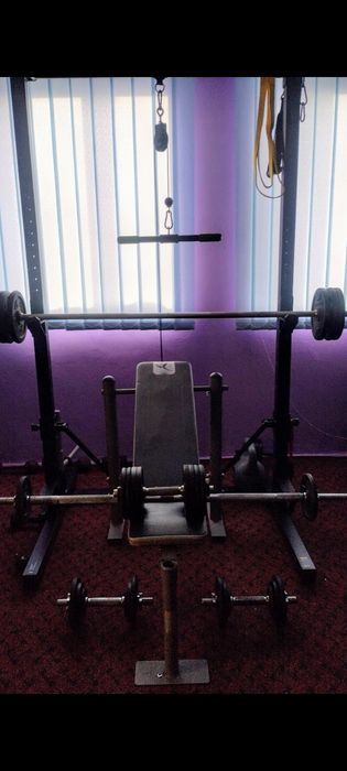 Home Gym - Rack + Gantere + Greutăți