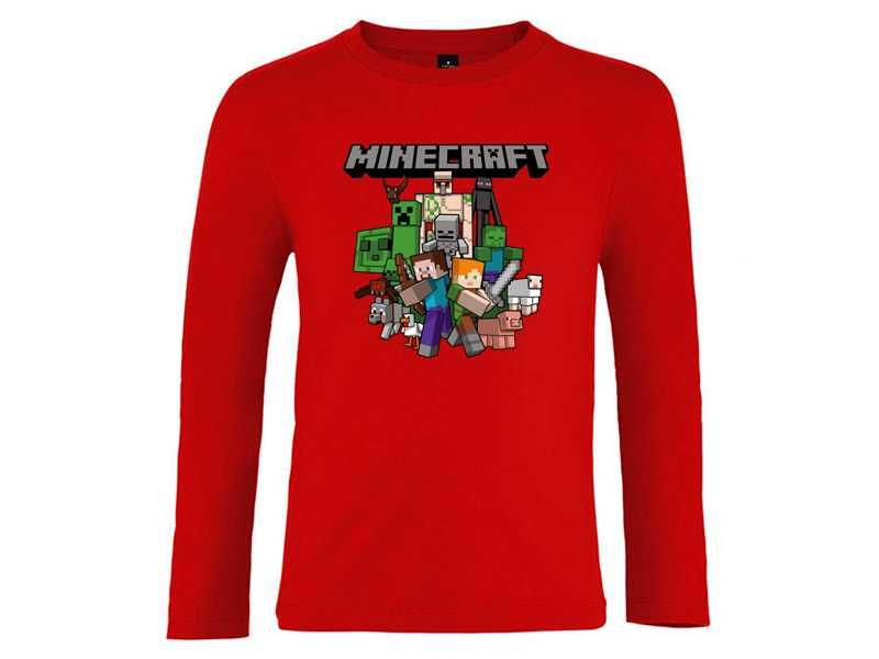 Тениски с дълъг ръкав Minecraft 3 модела