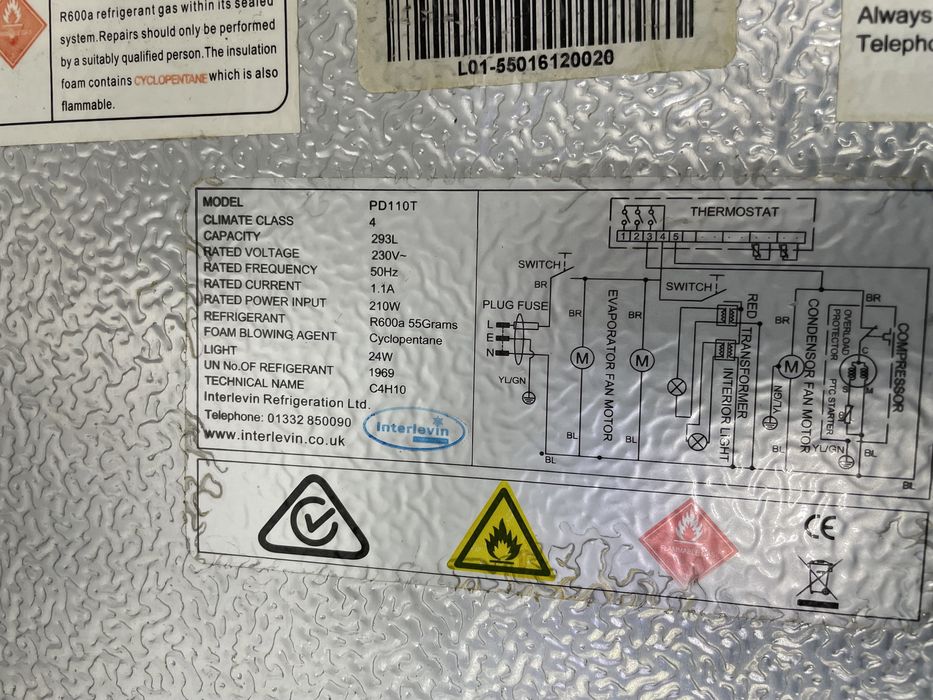 Хладилна витрина за напитки Англия