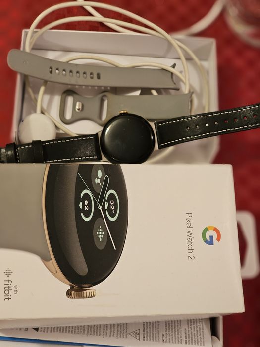 Google Pixel Watch 2 Argintiu – Ca NOU, 2 curele (Piele + Silicon), Full Box