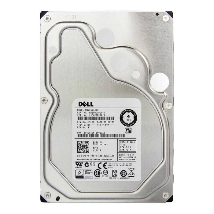 HDD 4Tb TOSHIBA MD03ACA400V Sata III 6 Гбит/c 3.5" 7200rpm  Cache 64Mb