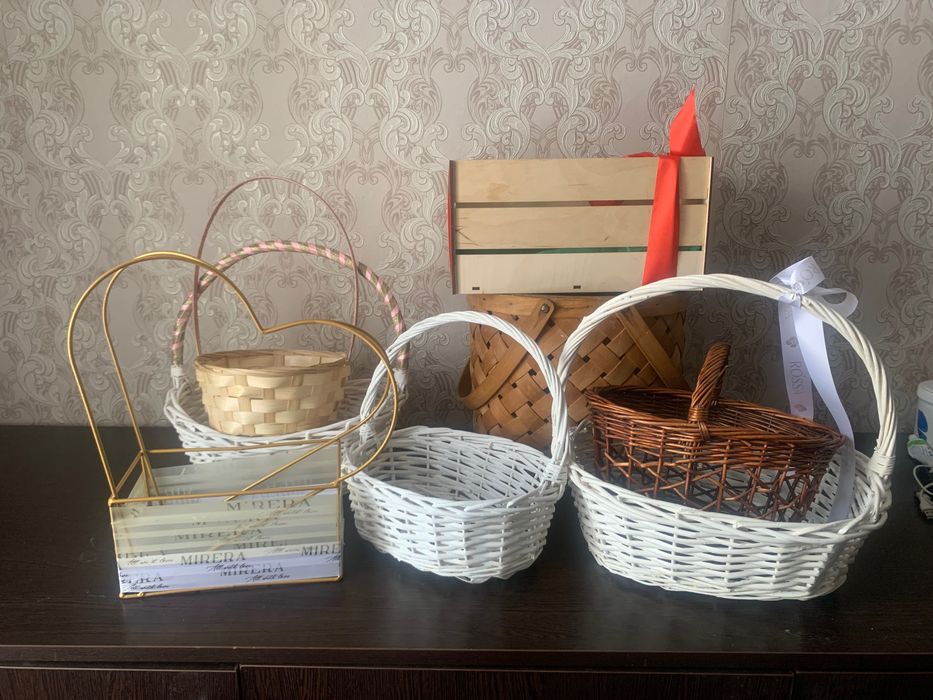 Плетенные корзины для подарков кашпо фруктов овощей