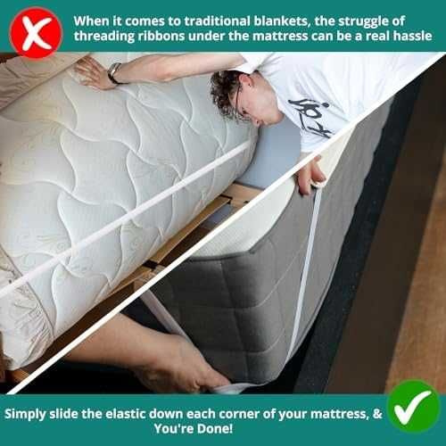 Ново King електрическо одеяло с еластични ленти и 3 топлинни нива