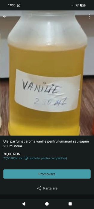 Vand uleiuri parfumate pentru ceara lumanri aranjamente etc