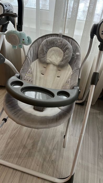 CANGAROO Електрическа люлка - шезлонг SWING STAR СИВ