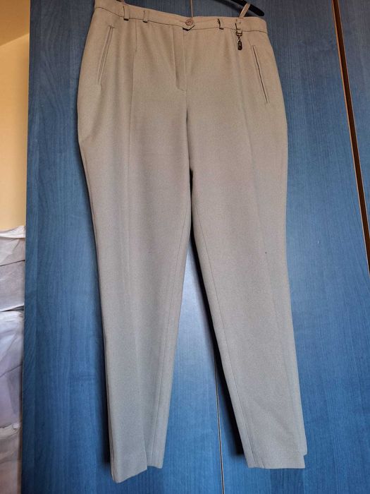 Pantaloni eleganți damă C&A Canda bej mărimea XL (48)