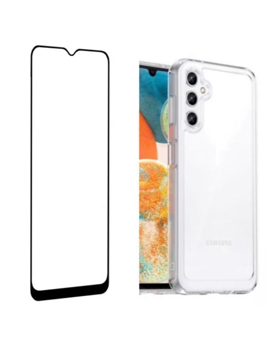 Samsung A23/A33/A34/A24/A25/A16/A17 Husa Silicon si Folie Sticla Glas1