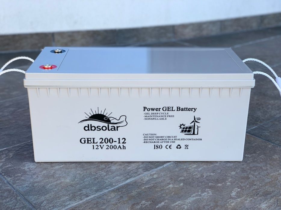 BATERII GEL 200Ah ACUMULATORI panouri SOLARE tractiune deepcycle Noi
