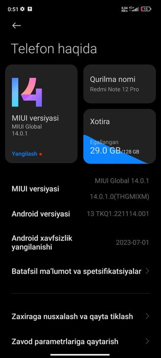 Redmi not 12 pro
