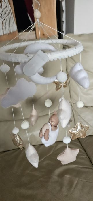 Детский мобиль. Мишка и облака