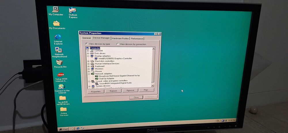 Calculator vechi cu Windows 98 pentium 4 socket 478 model Hp D530
