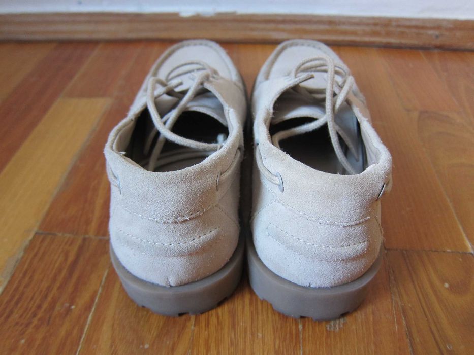 Pantofi eleganți/mocasini ca NOI Zara 33 20,9cm | copii/băiat | piele întoarsă cusuți șireturi