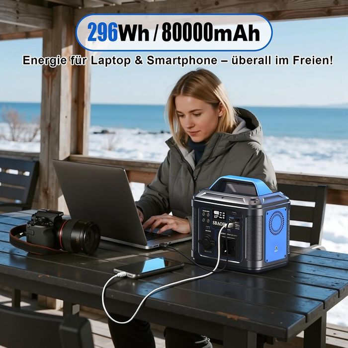 Намален 50% - Преносима Захранваща Станция SBAOH 300W/296Wh – Соларен