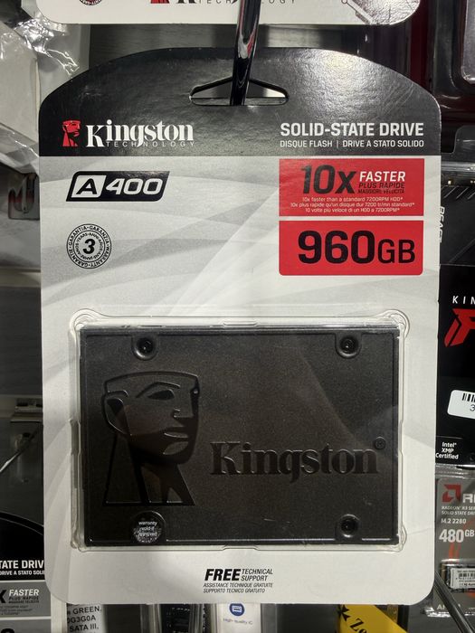 Твердотельный диск SSD Kingston A400 960GB, 2,5”