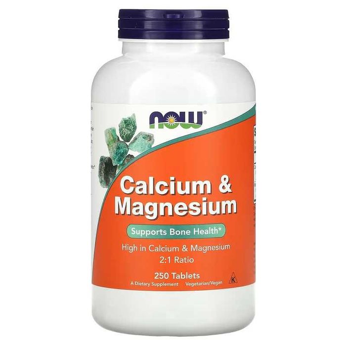 NOW Foods NOW кальций и магний Calcium Magnesium 100 и 250 таблеток