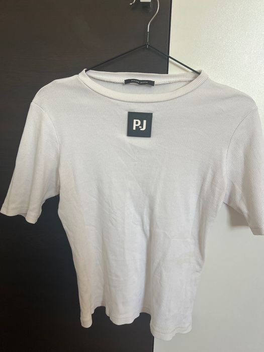 Бяла тениска Pause Jeans, размер L