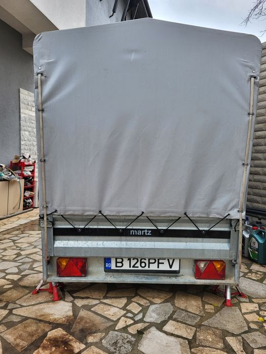 Remorca 750inmatriculata MARTZ Polonia 270x135x150 volum cat.B prelata
