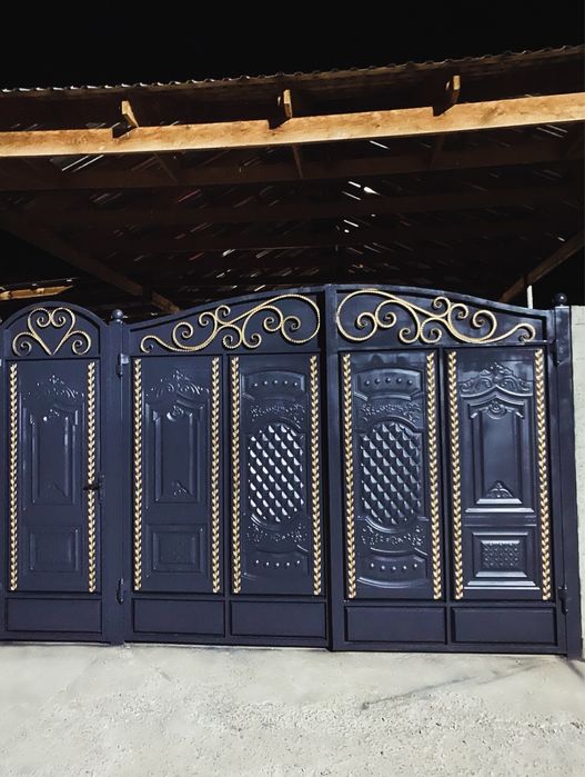 покраска ворота еврозабор