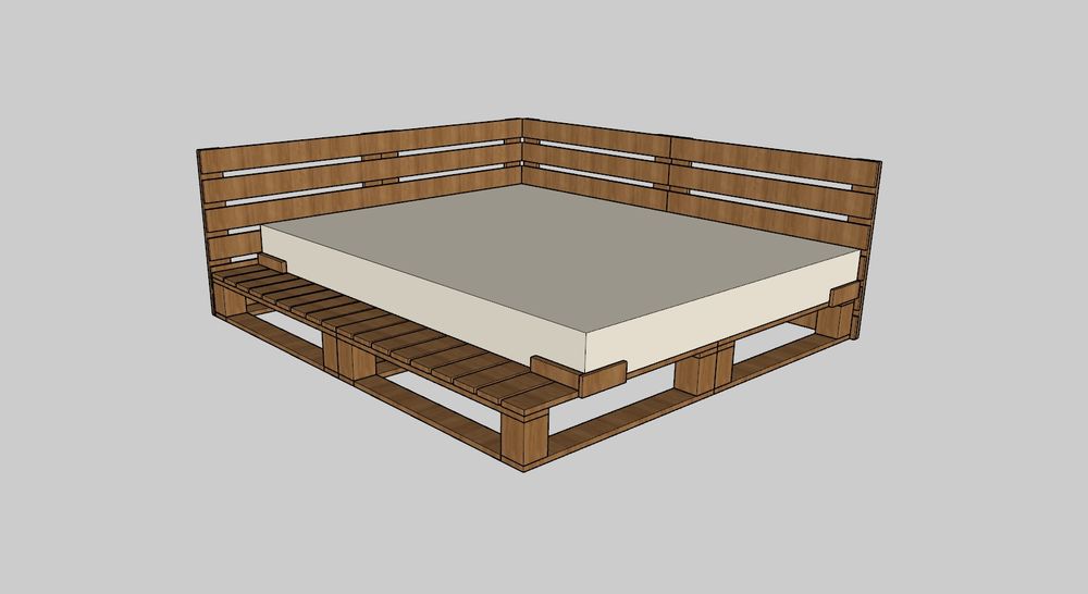 Легло тип Палет дизайн с чекмеджета
