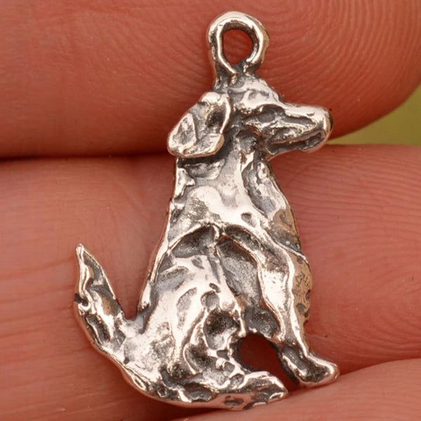Сребърен медальон 925 куче – талисман за вярност и обич, арт бижу