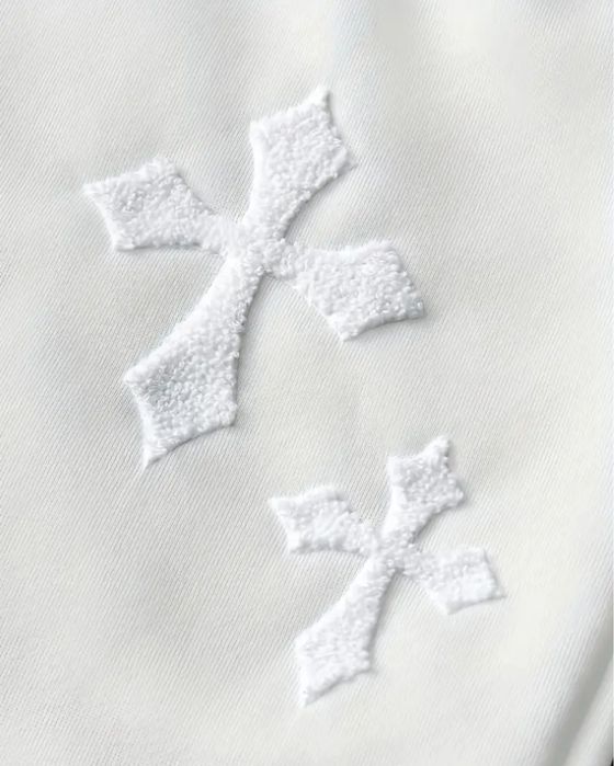 Pantaloni Casual/Sport , Barbați / Baieti, Albi  cu cruce