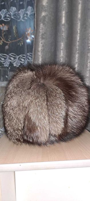 Шапка меховая чернобурка