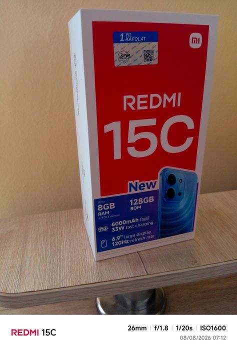 redmi 15 c. ideal holatda