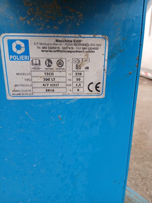 Betoniera polieri 300 litri