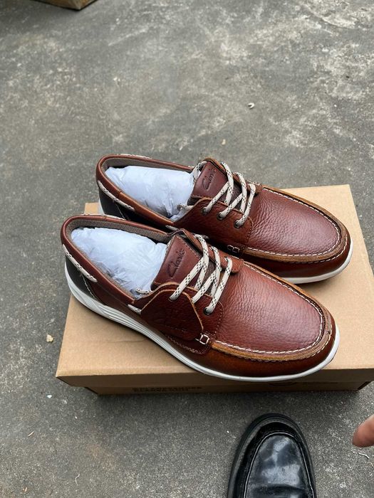 Мокасины мужские британские, кожаные туфли Clarks Atl Sail Go 39-45