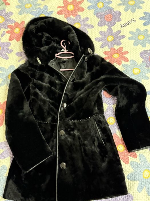 Черный шуба S/M