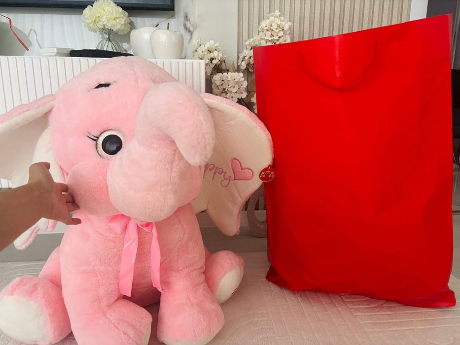 Нов Плюшен Слон на АМЕК- 65 см.