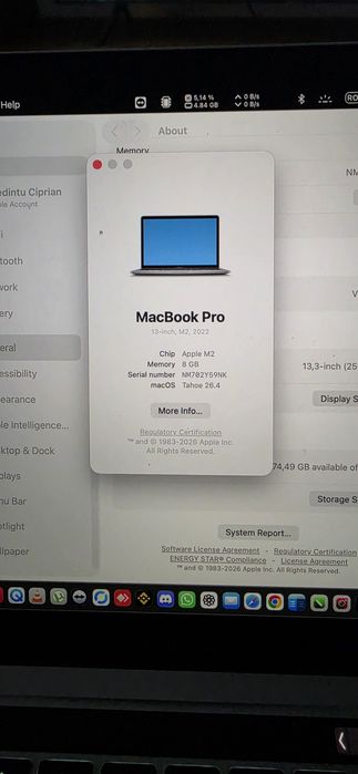 Aple MacBook pro m2