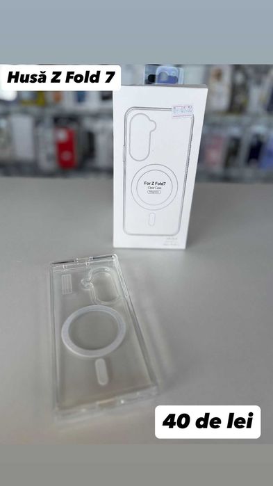 Husa MagSafe Samsung Z Fold 7 Anti-Shock, Transparent