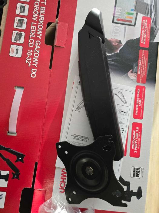 Suport birou 2 monitoare, 9 kg pe brat, 2 porturi USB 3.0