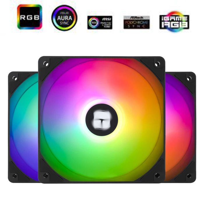 Set 3 Ventilatoare Thermalright TL-C12C-S ARGB - 120mm (Black & White)