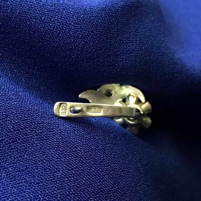Редкие серьги серебро СССР 875