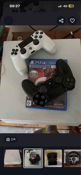 Продам пс4про игровой руль