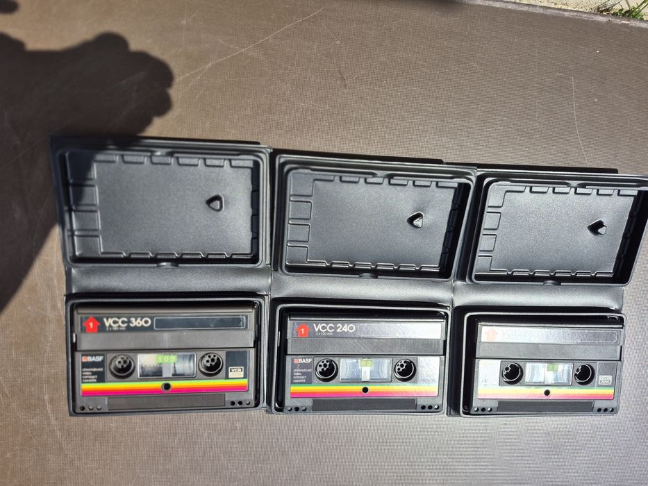 Vând Lot 3 casete video VCC originale Basf made in Germany de 2x3h,2x2h 360,240