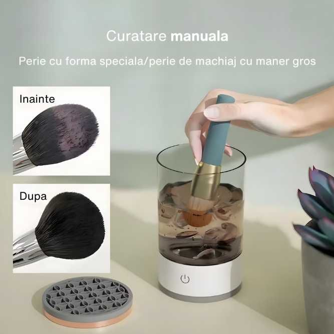 Aparat pentru curatarea si uscarea pensulelor de machiaj