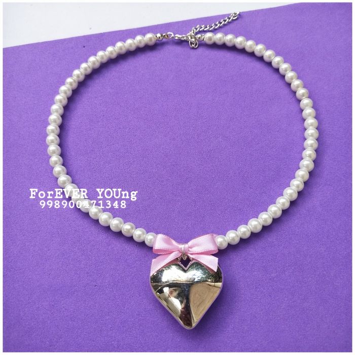 Кулон чокер для девочки с подвеска Сердечко.