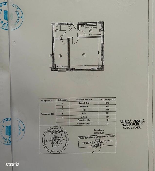 Apartament o cameră cu bucătărie separată - Doamna Stanca